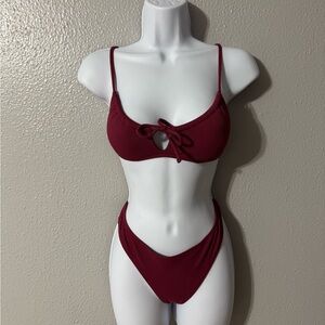 Hollister Deep Red Bikini Set